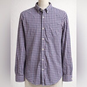 Banana Republic Purple and Pink Checkered Shirt
